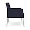 Lesro Mystic Lounge Reception Guest Chair, Silver, OH Navy Upholstery ML1101 - alternate 2